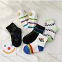 Wholesale Boys Softy Smiley Face Print Cushioned Ankle Socks preview