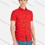 Wholesale Men's Casual Short Sleeve Collared Allover Print Button Down Shirts preview