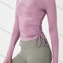 Wholesale Women's Sporty Crew Neck Drawstring Quick Dry Breathable Slim Fit T-shirt preview