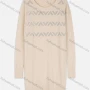 Wholesale Women's Casual Long Sleeve Round Neck Rhinestone Plain Sweater Dress preview