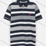 Wholesale Men's Casual Short Sleeve Striped Embroidered Crown Button Polo shirt preview