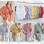 Wholesale Women's Collared Loose Fit Floral Print Butto Down Long Sleeve Shirt 2531# preview
