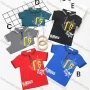 Wholesale Boys Casual Short Sleeve Letter Graphic Zipper Front Polo Shirts preview