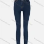 Wholesale Women's Casual Plain High Waist Straight Leg Ankle Length Skinny Fit Jeans With Belt WJ-44DB# preview