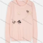 Wholesale Women's Casual Long Sleeve Rhinestone Pearl Applique Plain Sweater preview