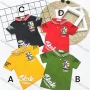 Wholesale Boys Casual Short Sleeve Embroidery Letter Graphic Button Front Polo Shirts preview