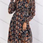 Wholesale Women's Casual Elegant Wrap V Neck Allover Print Long Sleeve Shirred Ruffle Hem Midi Dress preview