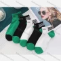 Wholesale Boys Comfy Letter Checkerboard Print Crew Ankle Socks（10 Piece of Pack） preview