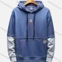 Wholesale Men's Casual Letter Print Drawstring Long Sleeve Kangaroo Pocket Hoodie preview