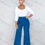 Wholesale Women's Casual Plain High Waist Flared Leg Jean preview