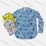 Wholesale Men's Causal Collared Long Sleeve Button Down Tropical Print Shirt preview