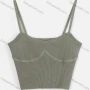 Wholesale Women's Casual Spaghetti Strap Rib-knit Crop Cami Top preview