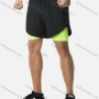 Wholesale Men's 2-in-1 Athletic Workout Plain Drawstring Elastic Waist Shorts 202035# preview