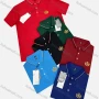Wholesale Men's Cotton Striped Trim Embroidery Short Sleeve Polo Shirt 11# preview