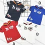 Wholesale Boys Casual Short Sleeve Letter Graphic Button Front Polo Shirts preview