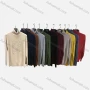 Wholesale Men's Casual Turtleneck Long Sleeve Letter Texture Knit Sweater preview