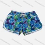 Wholesale Women's Vacation Contrast Floral Print Drawstring Beach Shorts preview