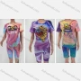 Wholesale Women's Casual Short Sleeve Rabbit Print Top & Shorts Set preview