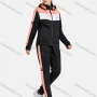 Wholesale Women's Sporty 2 Pieces Colorblock Hooded Pockets Zipper Jacket & Drawstring Jogger Pant Sets preview
