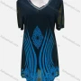 Wholesale Women's Casual V Neck Short Sleeve Folkloric Print Short Dress preview