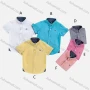 Wholesale Boys' Casual Collared Short Sleeve Button Down Plain Shirt preview