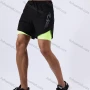 Wholesale Men's 2-in-1 Athletic Workout Reflective Stripes Drawstring Elastic Waist Shorts 202038# preview