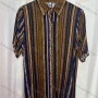 Wholesale Women's Vintage Short Sleeve Striped Button Down Shirts preview
