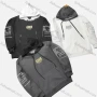 Wholesale Men's Casual Letter Print Drawstring Long Sleeve Kangaroo Pocket Colorblock Hoodie preview