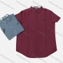 Wholesale Men's Casual Collared Short Sleeve Button Down Plain Shirt preview
