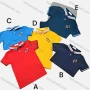Wholesale Boys Casual Short Sleeve Embroidery Letter Button Front Polo Shirts preview