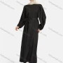 Wholesale Women's Casual Long Sleeve Round Neck Maxi Dress With Belt 1347# preview