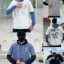 Wholesale Men's Casual Letter Print Drawstring Long Sleeve Kangaroo Pocket Oversized Hoodie preview