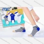 Wholesale Boys Comfy Letter Striped Print Crew Ankle Socks(10 Piece of Pack) preview