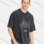 Wholesale Men's Hip Hop Crew Neck Short Sleeve Loose Fit Graphic Letter T-shirt preview