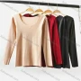 Wholesale Women's Casual Plain Round Neck Long Sleeve Sweater preview