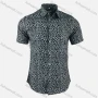 Wholesale Men's Casual Short Sleeve Allover Print Button Down Shirt UKS022-1# preview