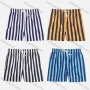 Wholesale Men's Vacation Regular Fit Striped Drawstring Beach Shorts preview