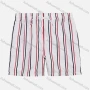 Wholesale Men's Vacation Regular Fit Striped Drawstring Beach Shorts preview