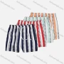 Wholesale Men's Vacation Regular Fit Striped Drawstring Beach Shorts preview