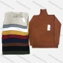 Wholesale Men's Casual Plain Vintage Print Turtleneck Long Sleeve Sweater preview