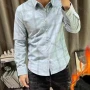Wholesale Men's Casual Plaid Print Long Sleeve Shirt preview
