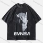 Wholesale Men's Fashion Hip Hop Oversized Crew Neck Short Sleeve Wash Distressed Graphic T-shirt 811# preview