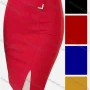 Wholesale Women's Casual Plain Elastic Waist Slit Side Pencil Skirt preview