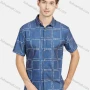 Wholesale Men's Casual Plaid Print Short Sleeve Button Down Shirts preview