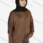 Wholesale Women's Casual Plain Collared Long Sleeve Shirt 1169# preview