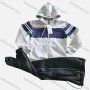 Wholesale Kid's Casual Striped Colorblock Long Sleeve Zipper Hoodie & Splicing Colorblock Pants 2 Piece Set preview