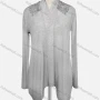 Wholesale Women's Casual Embroidered Long Sleeve High Neck Plain Cardigan preview