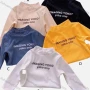 Wholesale Boys' Casual Mock Neck Long Sleeve Letter Print Tops preview