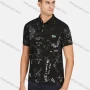 Wholesale Men's Casual Short Sleeve Letter Print Button Front Polo Shirts preview