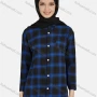 Wholesale Women's Casual Plaid Print Long Sleeve Patch Pocket Shirt 1261# preview